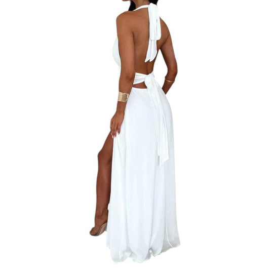 Pastel maxi vestido de verano Lunvia