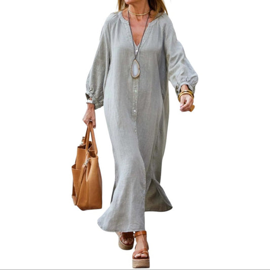 Maxi Vestido Retro Loose | LUNVIA