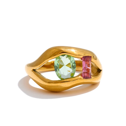 Anillo con diseño de labios único Xila | LUNVIA