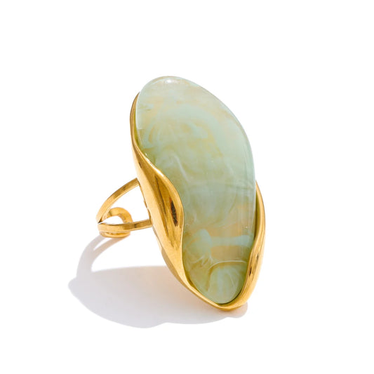 Anillo geométrico de resina Vulla | LUNVIA