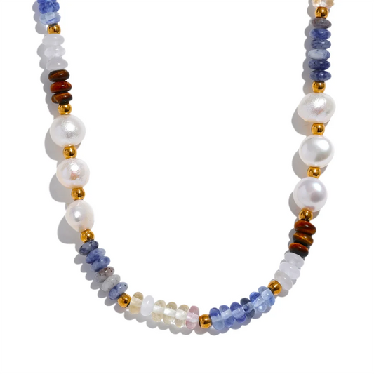 Collar Perlas & Cuentas Arcoíris | LUNVIA