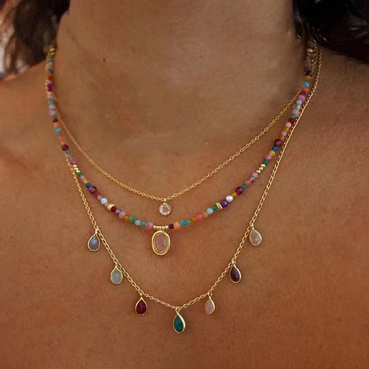 Collar Multicapa Gotas de Color | LUNVIA