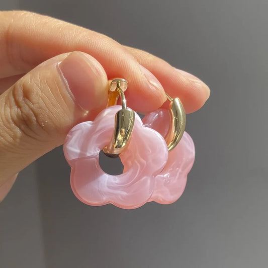 Pendientes Flor Ondulada | LUNVIA