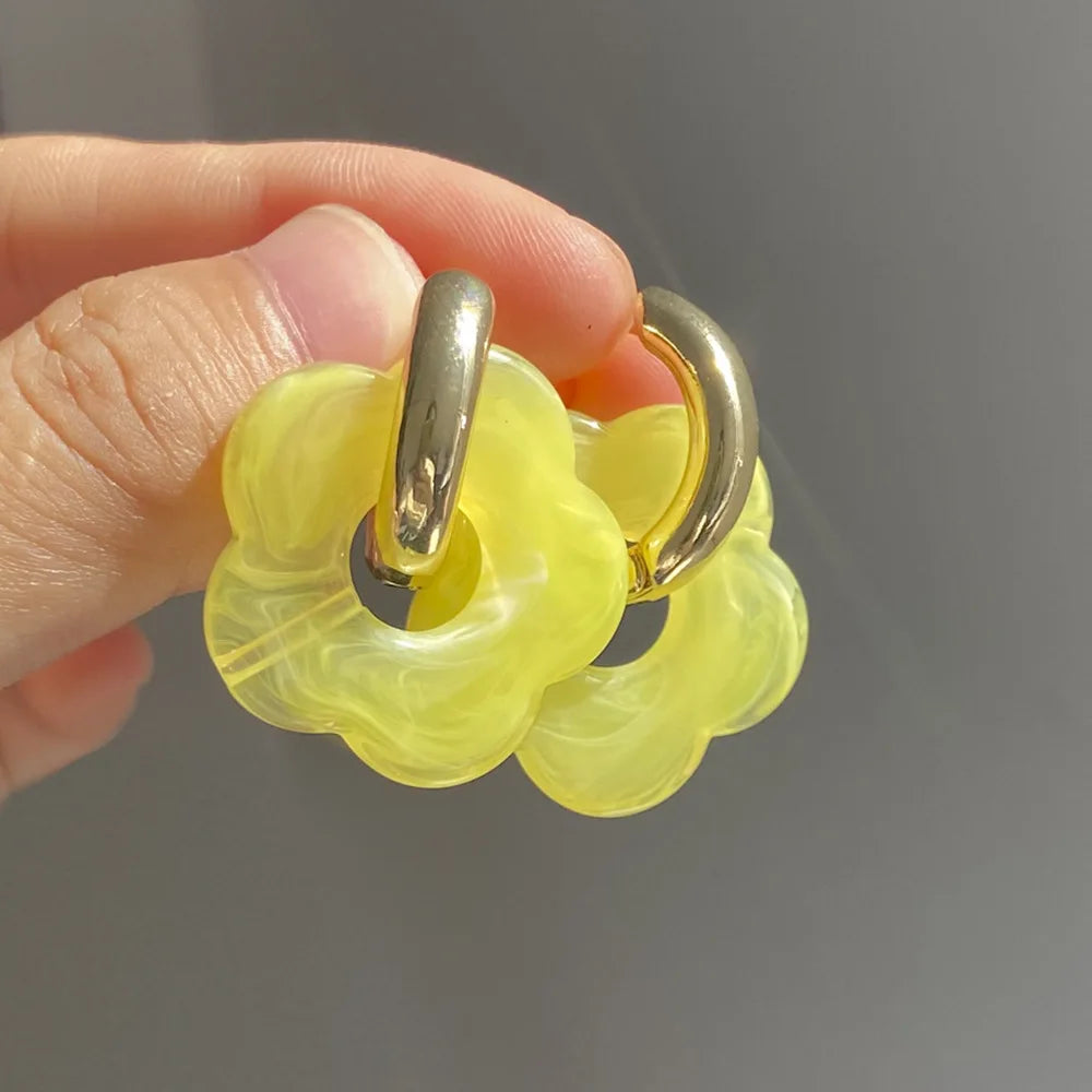 Pendientes Flor Ondulada | LUNVIA