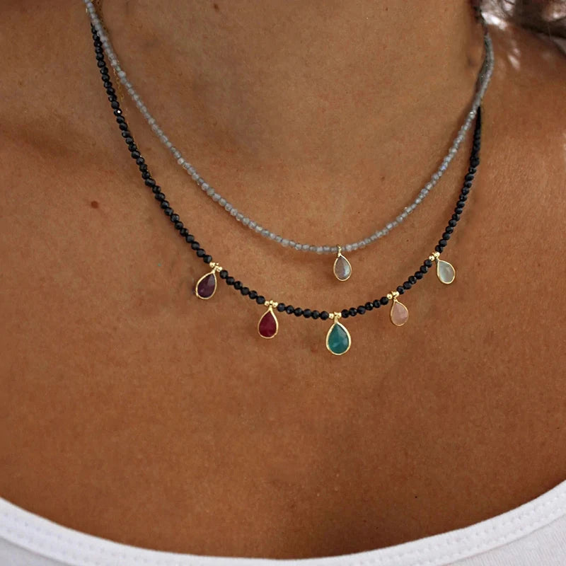 Collar Multicapa Gotas de Color | LUNVIA