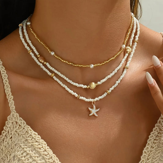 Collar Multicapa Bohemio Marino | LUNVIA