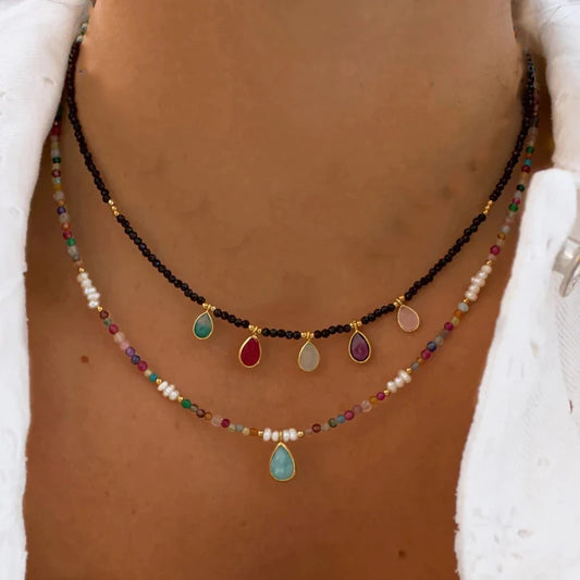 Collar Multicapa Gotas de Color | LUNVIA