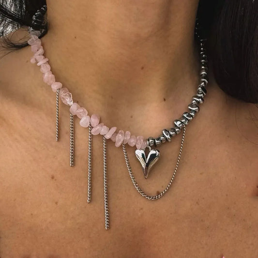 Collar Asimétrico Corazón | LUNVIA