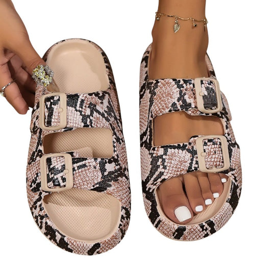 Sandalias con doble hebilla | LUNVIA
