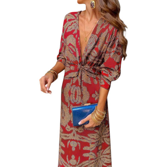 Elegante vestido de manga larga | LUNVIA