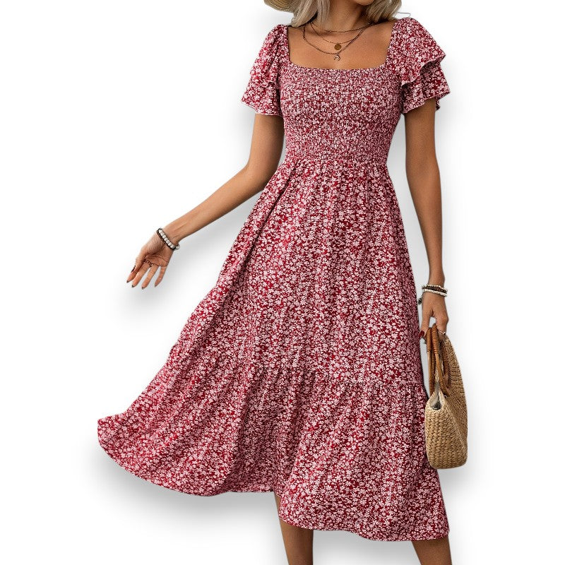 Elegante vestido con estampado floral Aneloa | LUNVIA