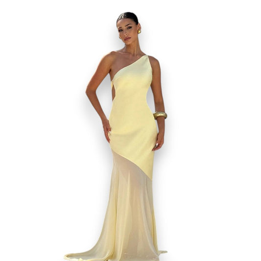 Noches Doradas maxi vestido sin espalda