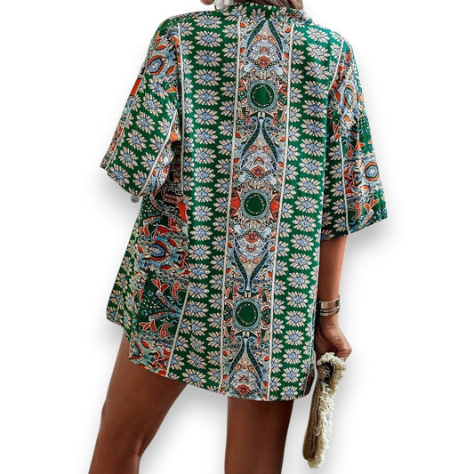 Conjunto Kimono Estampado Floral | LUNVIA