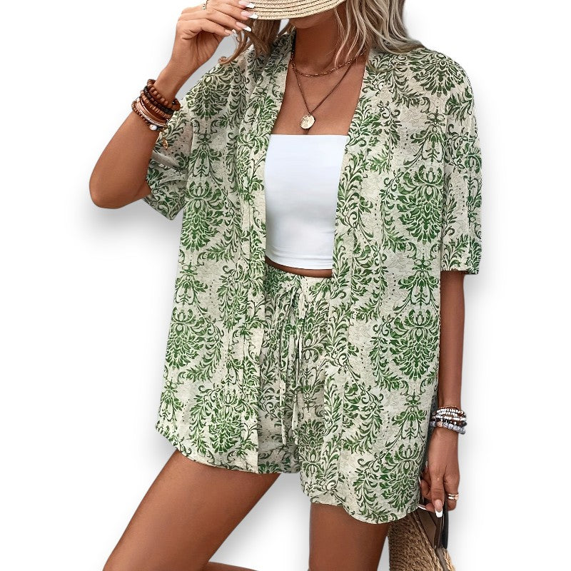 Chic Floral Print Set fin de existencias | LUNVIA