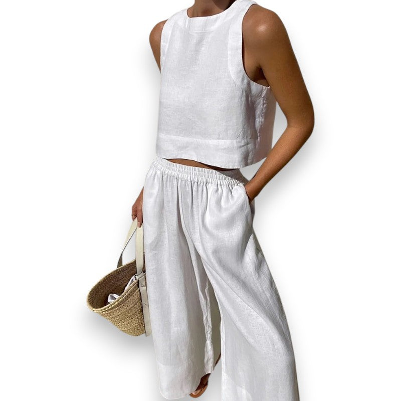 LUNVIA | Conjunto de verano de lino