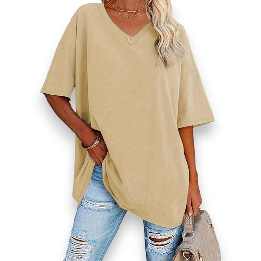 Blusa chic con cuello en V | LUNVIA