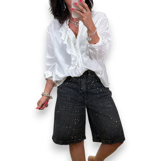 Shorts de Jean con Strass | LUNVIA