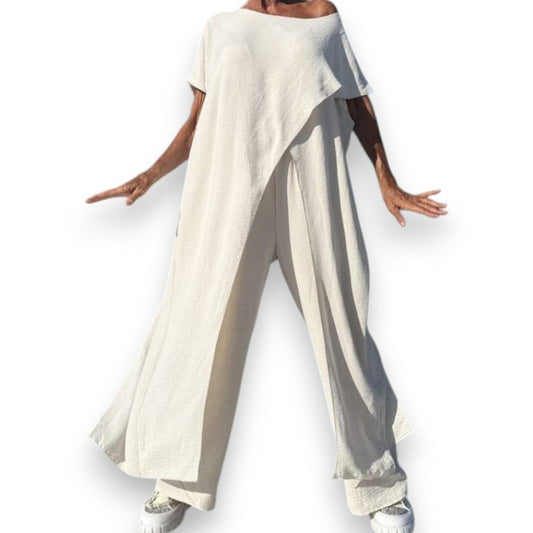 Traje boho blanco Marta | LUNVIA