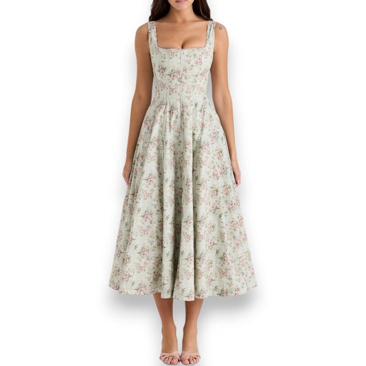 Vestido midi floral holgado Maria | LUNVIA