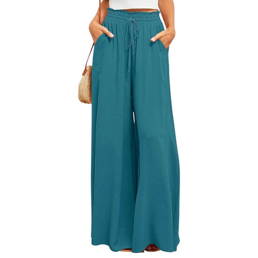 Pantalones de verano para mujer con cintura elástica | LUNVIA