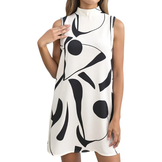 Mini vestido de verano con cuello alto Alora | LUNVIA