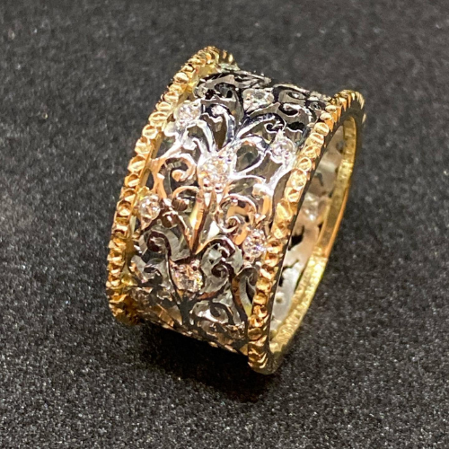 Anillo de Hiedra Vintage con Zircón | LUNVIA