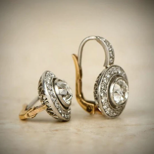 Pendientes Vintage con Cristales en Oro y Plata | LUNVIA