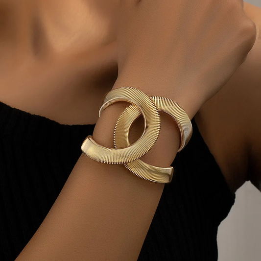 Pulsera Dual Dorada Elegante | LUNVIA