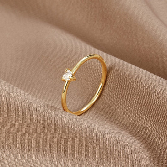 Anillo de Corazón de Cristal  | LUNVIA