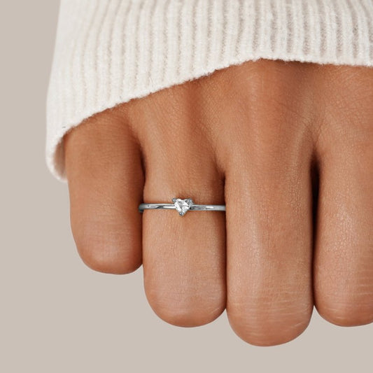 Anillo de Corazón de Cristal | LUNVIA