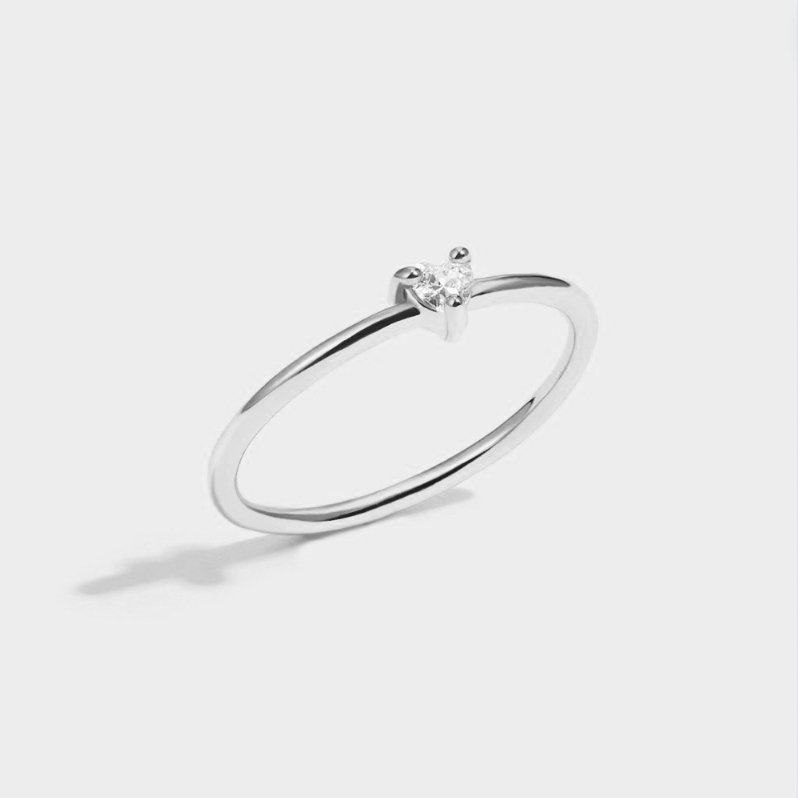 Anillo de Corazón de Cristal | LUNVIA